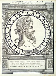 Didius Julianus, Illustration aus Imperatorum romanorum omnium orientalium et occidentalium verissimae imagines ex antiquis numismatis